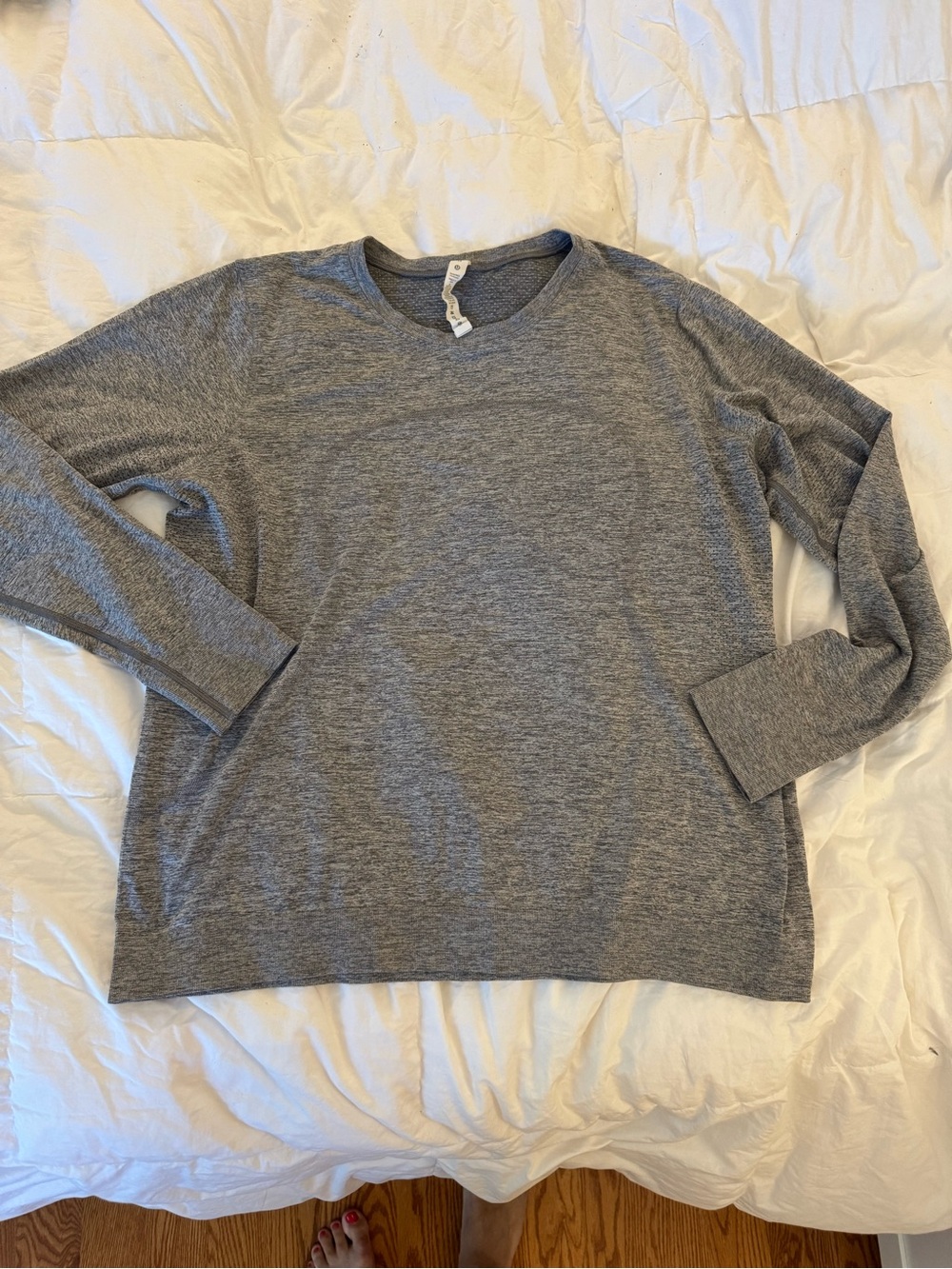 lululemon athletica Heather Gray Align Crewneck Top